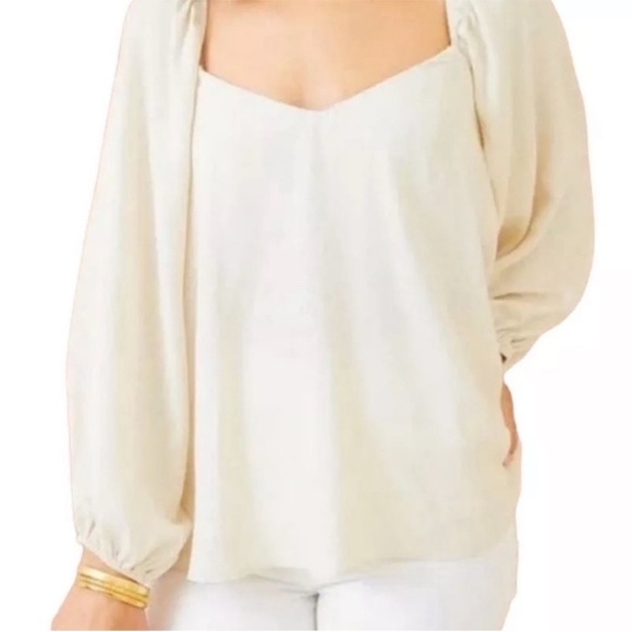 Pomander Place Tuckernuck Pippa Puff Sleeves Blouse Size XS - Picture 2 of 11